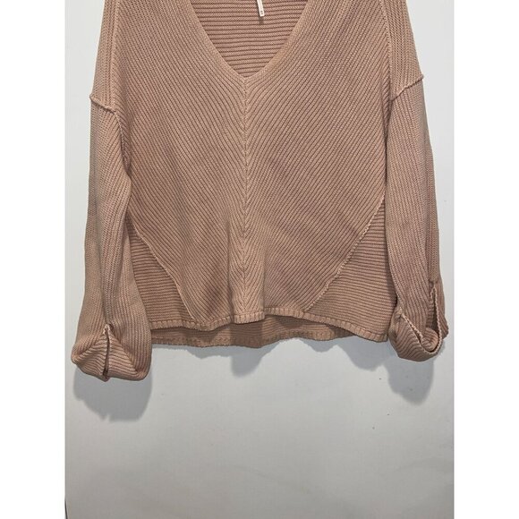 Free People La Brea Chunky V Neck Sweater size XS - Picture 7 of 10